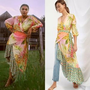 Farm Rio Tropical Wrap Maxi Dress